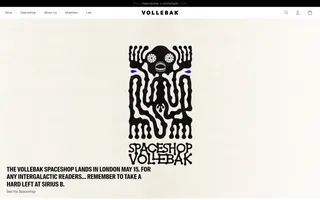 Vollebak homepage website preview