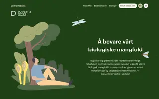 Vestre Habitats homepage website preview
