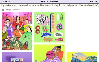 Joy Li homepage website preview