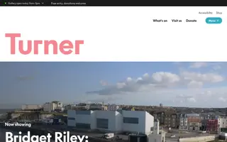 Turner Contemporary homepage website preview