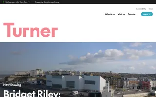 Turner Contemporary homepage website preview
