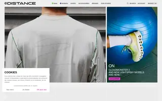Distance store homepage website preview