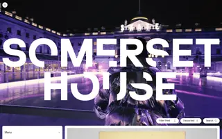 Somerset House homepage website preview