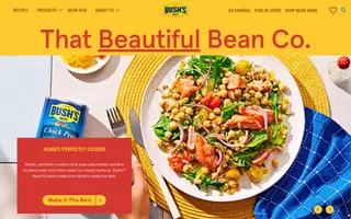 Bush's Beans homepage website preview