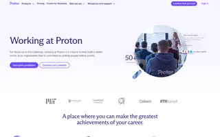 Proton homepage website preview