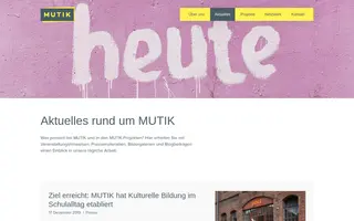 Mutik homepage website preview