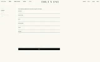Tout Y Est homepage website preview