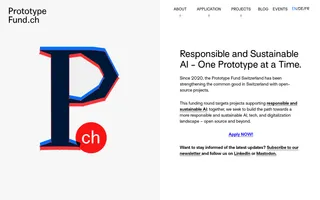 Prototype Fund Switzerland homepage website preview