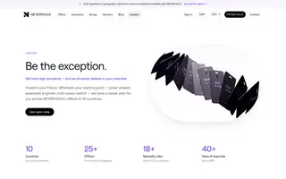 Neverhack homepage website preview