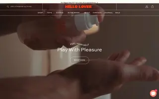 Hello Lover homepage website preview