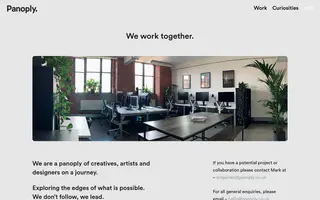 Panoply homepage website preview
