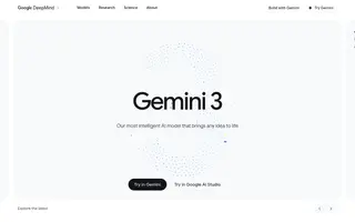 Gemini homepage website preview