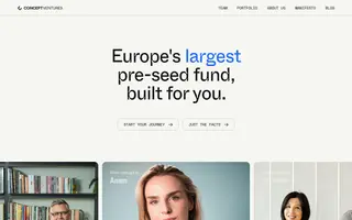 Concept Ventures homepage website preview
