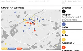 Kortrijk Art Weekend homepage website preview