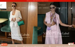 The Style Capsule homepage website preview