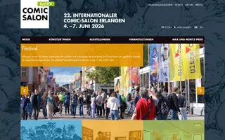 Comic-Salon Erlangen homepage website preview