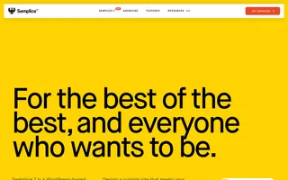 Semplice homepage website preview