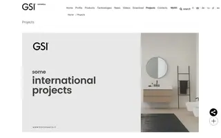 GSI Ceramica homepage website preview