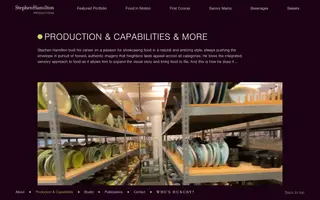 Stephen Hamilton Productions homepage website preview
