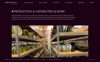 Stephen Hamilton Productions homepage website preview