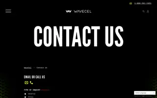 WaveCel homepage website preview