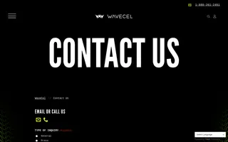 WaveCel homepage website preview