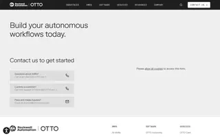 Otto Motors homepage website preview