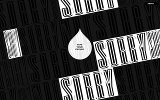 Sorry not Sorry homepage website preview