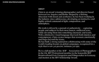 Chris Noltekuhlmann homepage website preview
