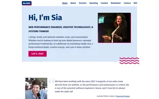 Sia Karamalegos homepage website preview