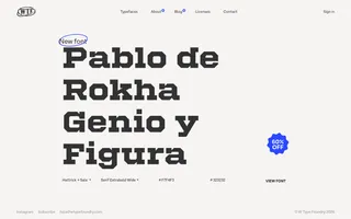 W Type Foundry homepage website preview