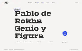 W Type Foundry homepage website preview