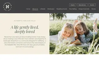 Newenham Adelaide Hills homepage website preview