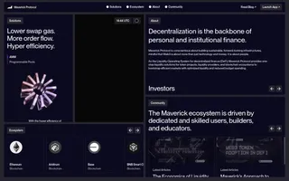 Maverick Protocol homepage website preview
