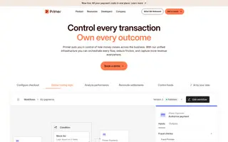 Primer homepage website preview