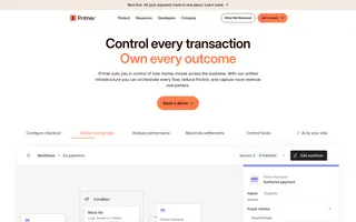 Primer homepage website preview