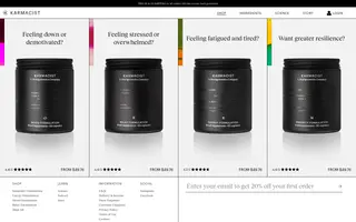 Karmacist homepage website preview