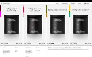 Karmacist homepage website preview