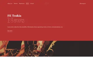 Trakia Ensemble homepage website preview