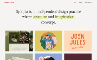 Sydopia homepage website preview