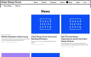 Urban Design Forum homepage website preview