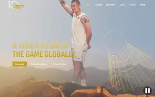 The Legends’ Vision for Badminton homepage website preview