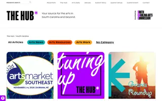 SC Arts Hub homepage website preview