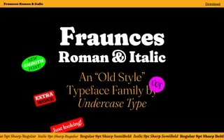 Fraunces homepage website preview