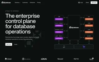Bytebase homepage website preview