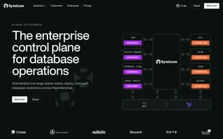 Bytebase homepage website preview
