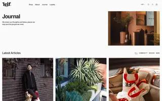 Leif homepage website preview