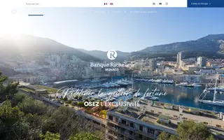 Banque Richelieu Monaco homepage website preview