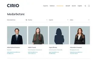 Cirio homepage website preview