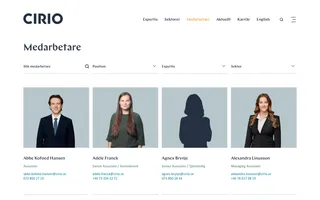 Cirio homepage website preview